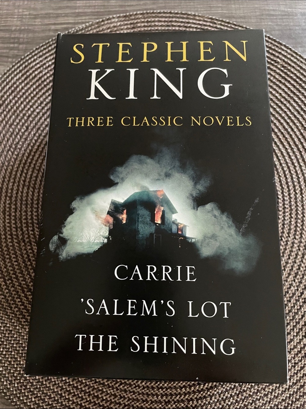 Stephen King Three Classic Novels Paperback - Black with Yellow Text